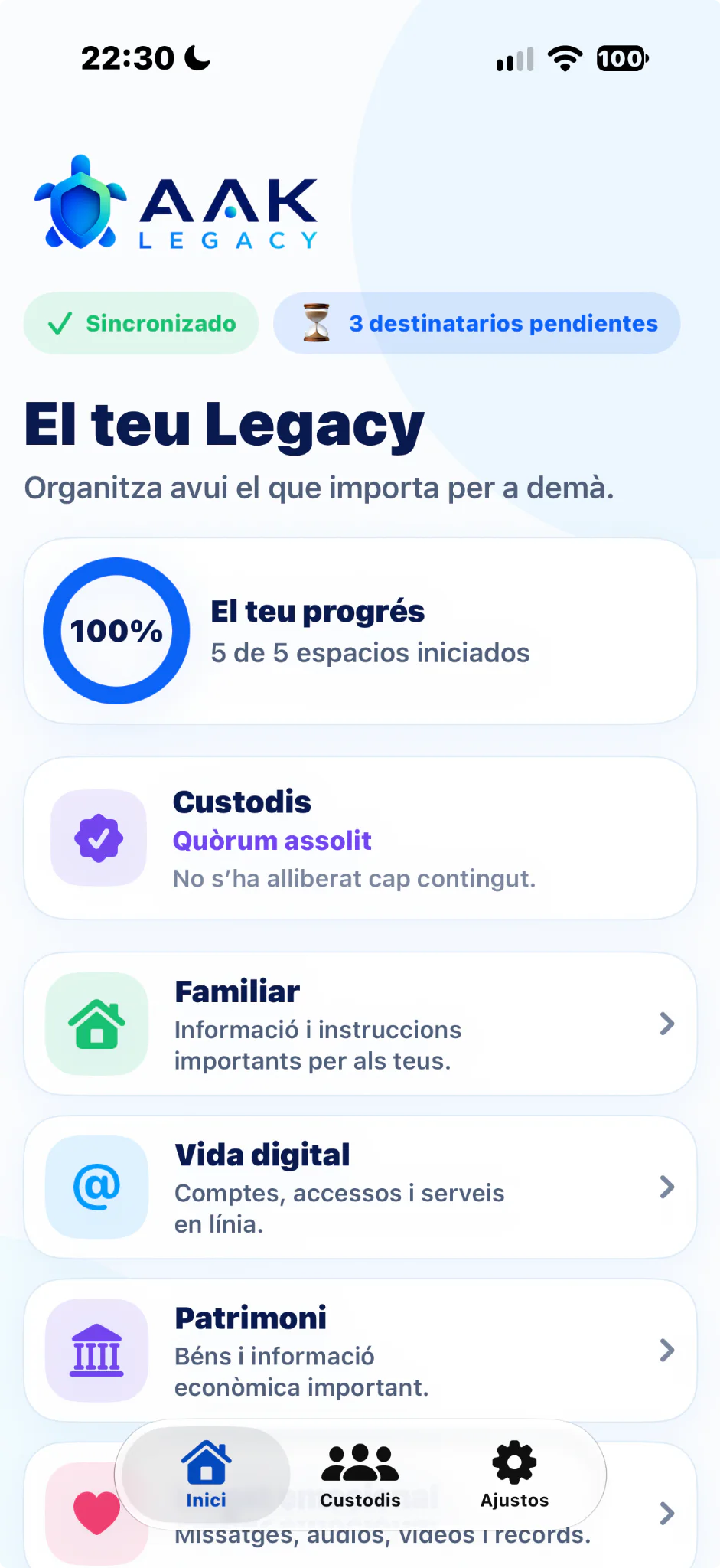 Cinc espais. Una sola visió. Tot sota el teu control.
